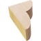 Ekena Millwork 2"W x 4"D x 6"H Classic Crestline Rough Cedar Woodgrain TimberThane Corbel, Primed Tan CORUR02X04X06CRERCPR - alternate 4